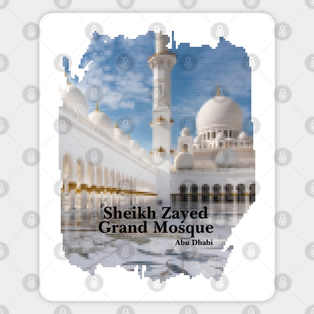 Sheikh Zayed Grand Mosque Design Magnet by Lighttera